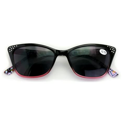 v w e v w e women s bifocals reading sunglasses reader glasses vintage outdoor cateye black