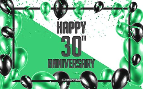 30 Years Anniversary Anniversary Balloons Background 30th Anniversary