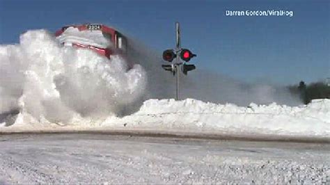 Watch Train Plow Through Deep Snow Baltimore Sun