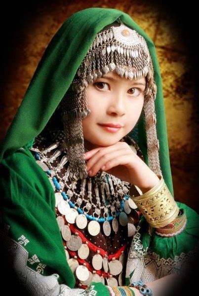 Hazara Girl In Traditional Costume Afghanistan Turkestan Туркестан