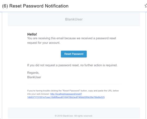 Laravel Laravel Password Reset Email Send Passwordreset Token
