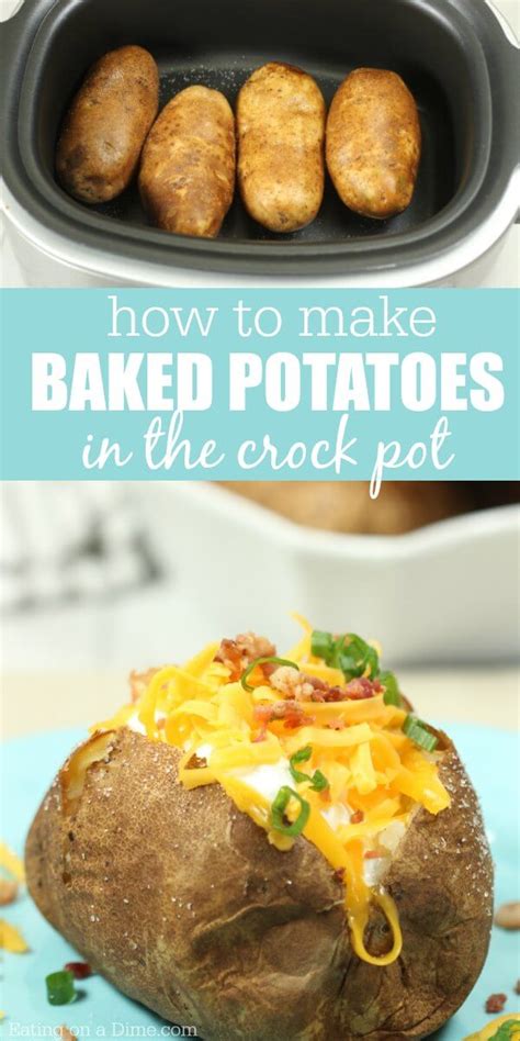 Microwave cooking potatoes and yams fast in a ziploc bag. Crock Pot Baked Potatoes - Baked Potatoes in Crock Pot