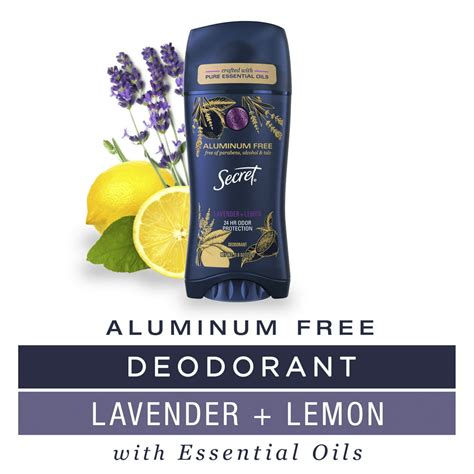Secret Aluminum Free Deodorant For Women With Essential Oils Lavender