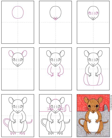 How To Draw A Mouse Step By Step Drawing Tutorials Mo