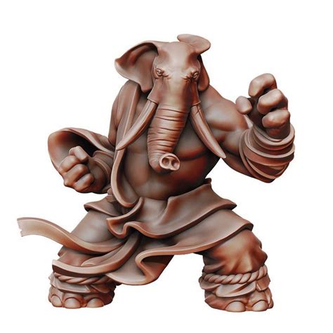 Loxodon Monk Elephant Resin Miniature Dnd Miniatures Dungeons And Dragons Miniatures Pathfinder