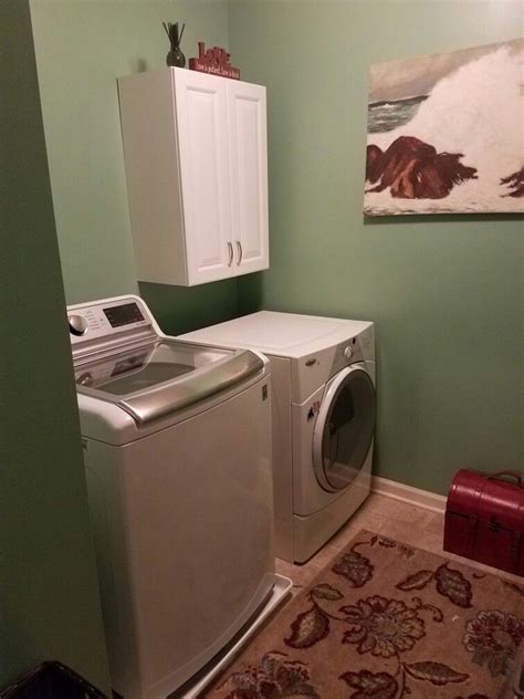 laundry room, top loader washer, nurture green Sherwin William