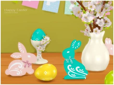The Sims Resource Happy Easter Decor By Severinka • Sims 4 Downloads
