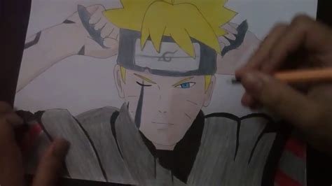 Speed Drawing Boruto Uzumaki Naruto Youtube