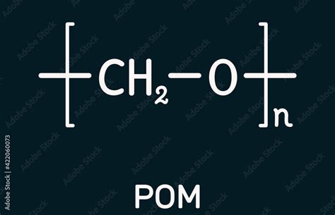 Polyoxymethylene Pom Acetal Polyacetal Polyformaldehyde Molecule