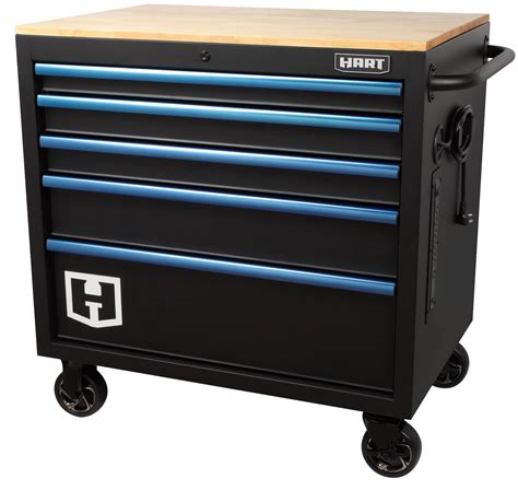 Buy Hart 36 In W X 24 In D 5 Drawer Mobile Tool Chest Workbench W Wood