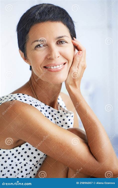 Beautiful Middle Aged Woman Stock Image Image Of Mature Bright 29896007