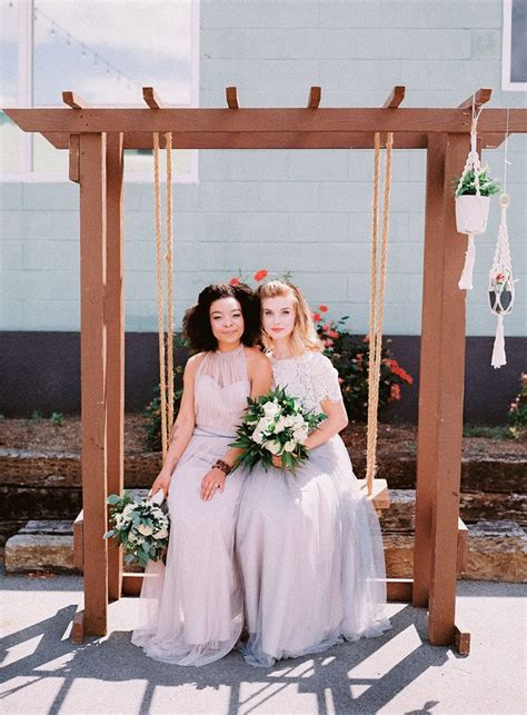 Lesbian Wedding With Boho Inspo At The Laurelbrook