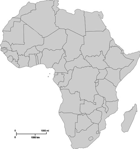 Carte Du Relief De Lafrique Avec Légende