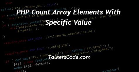 Php Count Array Elements With Specific Value