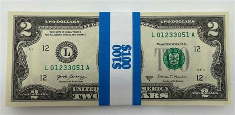 NEW Uncirculated Two Dollar Bills Series A Sequential Notes Lot Of Rare And