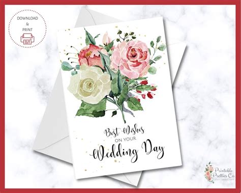 Printable Congratulations Wedding Card Best Wishes For