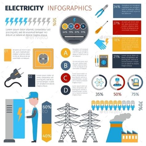 Electricity Infographics Set Infographic Business Infographic
