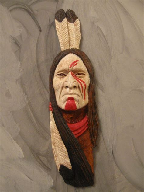 Wood Spirit Carvings Native American Indian Carvings And Hobo Nickels