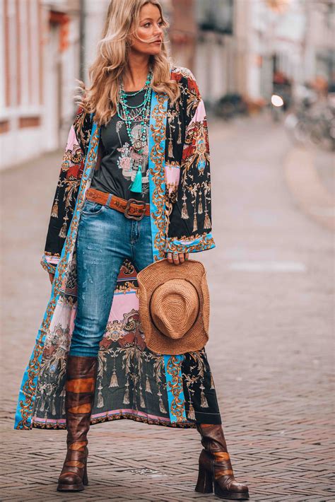 Bohemian Chic Hippie Style Kimono Moda Estilo Moda Ropa Hippie Mujer