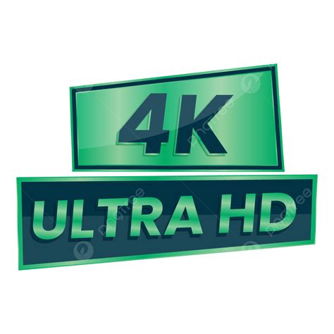 4k Ultra Hd Button Video Resolution Icon Label Clipart Vector Video