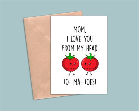 Card For Mom Mom Birthday Card Funny Mothers Day Card Funny Etsy