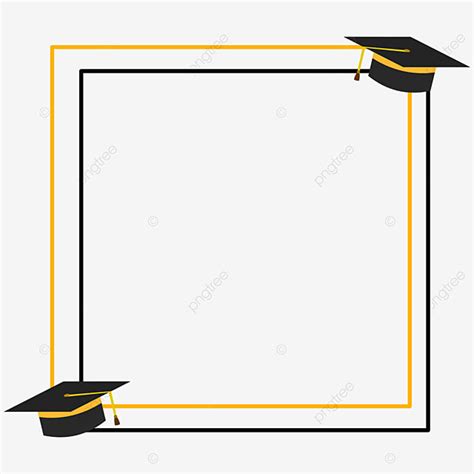 Simple Graduation Clipart Vector Simple Graduation Frame Frame