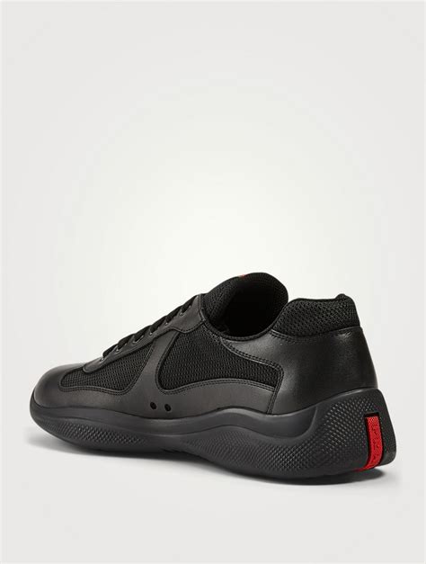 Prada Americas Cup Leather And Mesh Sneakers Holt Renfrew Canada