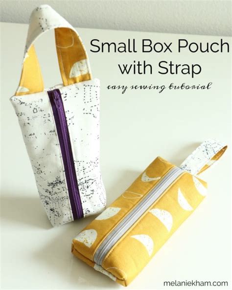Box Zipper Pouch Tutorial With Strap Beginner Sewing Pattern