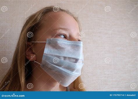 Girl In Protective Antiviral Mask Stock Photo Image Of Coronavirus