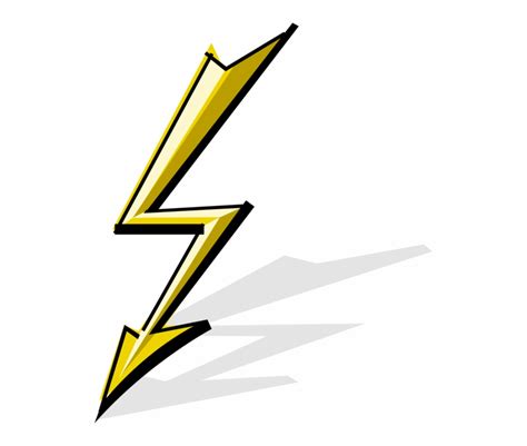 Vector Illustration Of Bolt Of Lightning Arrow Flash Clip Art Library