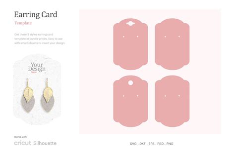 20+ Earring Card Template Svg Free Pictures Free SVG files | Silhouette