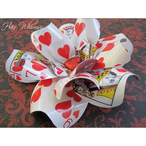 Playing Card Hair Accessory Queen Of Hearts And Alice In Wonderland
