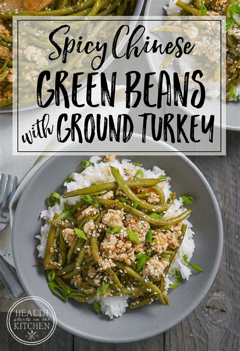 I, of course, decided to substitute that with ground turkey. Spicy Chinese Green Beans with Ground Turkey (Paleo & Low ...