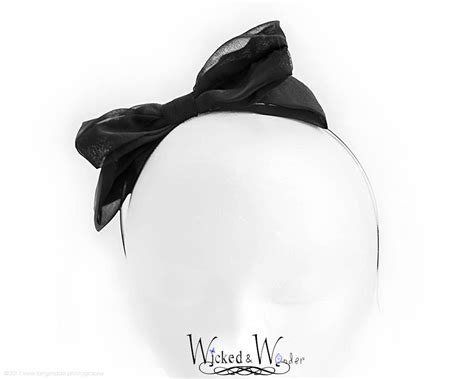 Alice In Wonderland Black Bow Headband Hair Accessory Alice Etsy