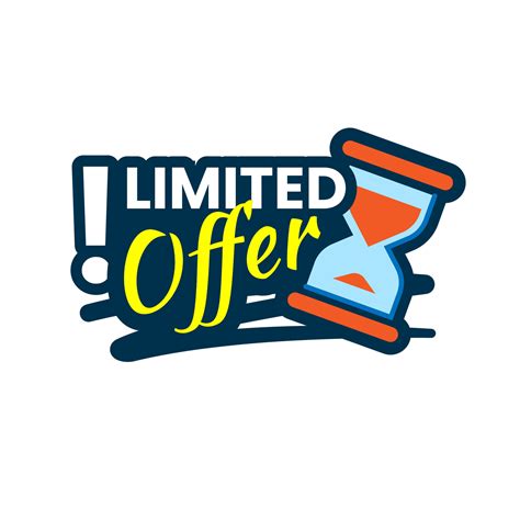 Time, limited offer label concept illustration flat design icon