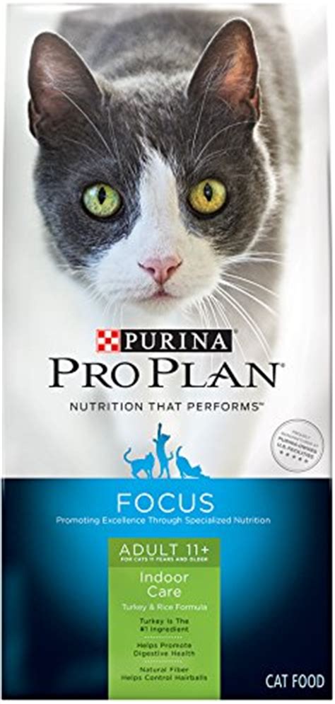 Purina indoor cat food fortified with guaranteed live probiotics and natural prebiotic fiber to support digestive and immune health. Purina Pro Plan FOCUS Classic Entree Adult 11+ Wet Cat ...