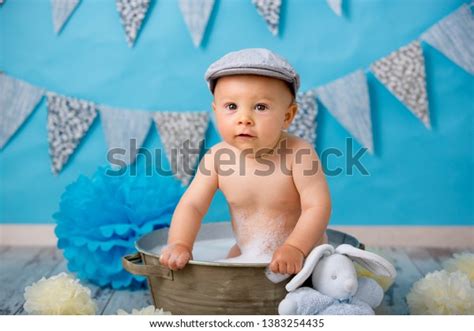 Cute Baby Boy Having Bath After Stock Photo 1383254435 Shutterstock