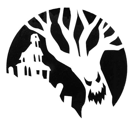Haunted House (Pumpkin Stencil  Pumpkin Pattern  Pumpkin Template