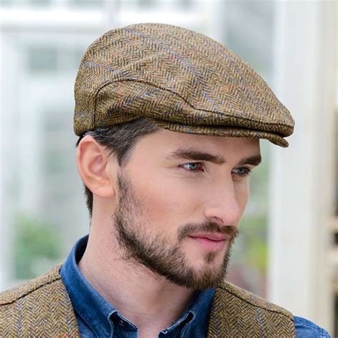 Brown Wool Flat Cap Made In Ireland Ships Same Day Within The Usa