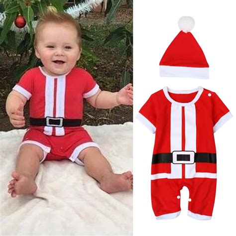 2016 Newborn Infant Baby Boys Girls Romper Christmas Santa Claus