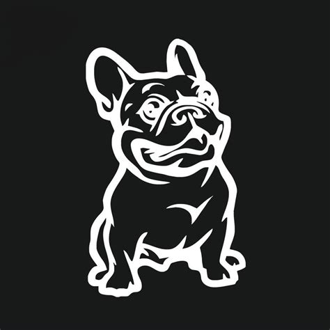 Dewtreetali Cute French Bulldog Dog Car Sticker Pet Cars Decal