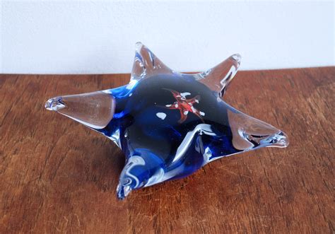 Vintage Murano Glass Starfish Paperweight Etsy
