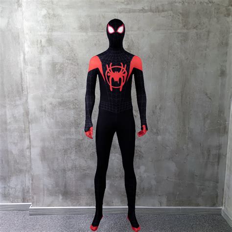 Miles Morales Costume Cosplay Suit New Spider Man Into The Etsy