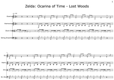 Zelda Ocarina Of Time Lost Woods Sheet Music For Ocarina