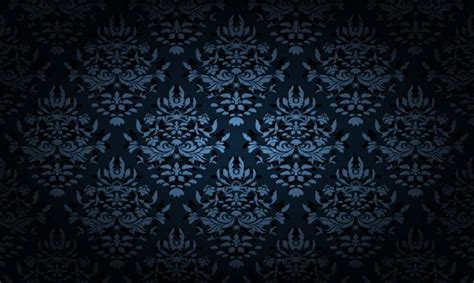 40 Dark Blue Damask Wallpaper