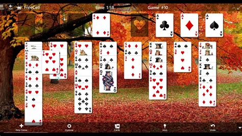 Freecell Game No 10 Solved Microsoft Solitaire Youtube