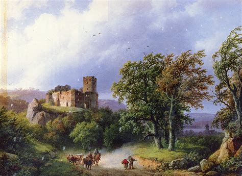The Ruined Castle Painting Barend Cornelis Koekkoek Oil Paintings