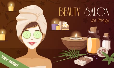Spa Beauty Salon Cartoon Template 471460 Vector Art At Vecteezy