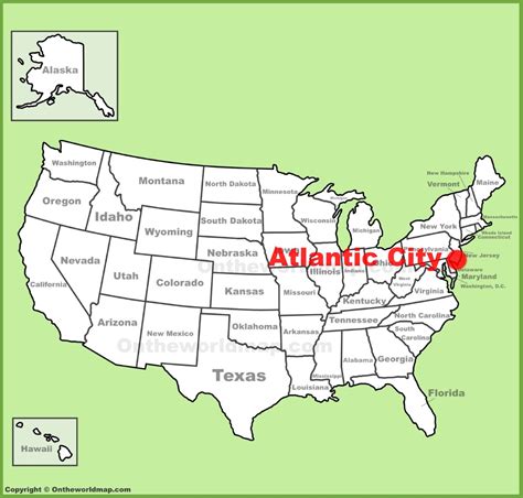 Atlantic City Location On The Us Map