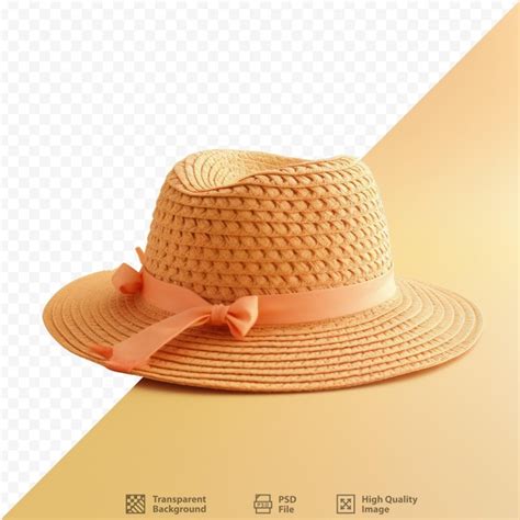 Fond Transparent Avec Chapeau Tissé Isolé Psd Premium
